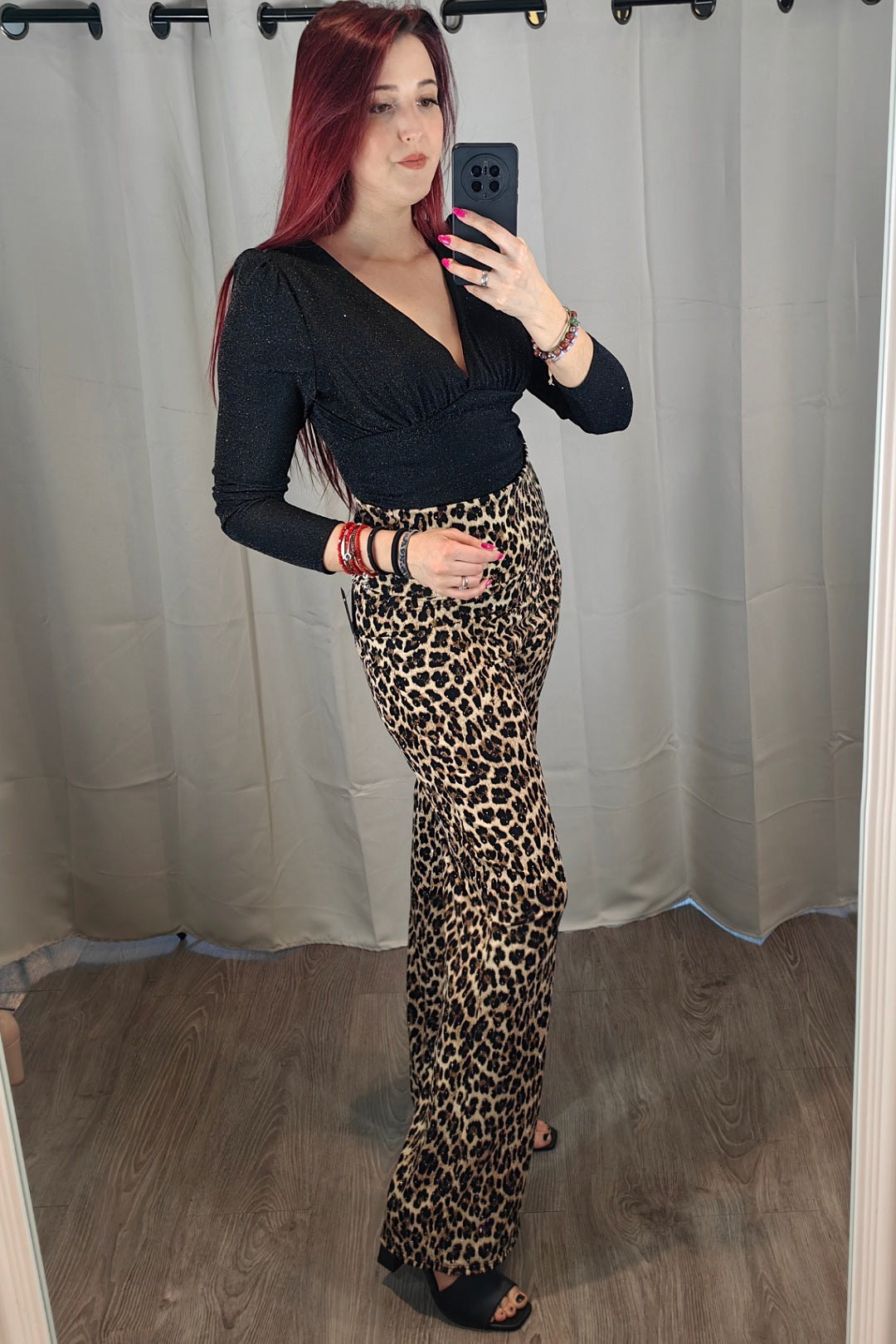 Pantalone Animalier Strass