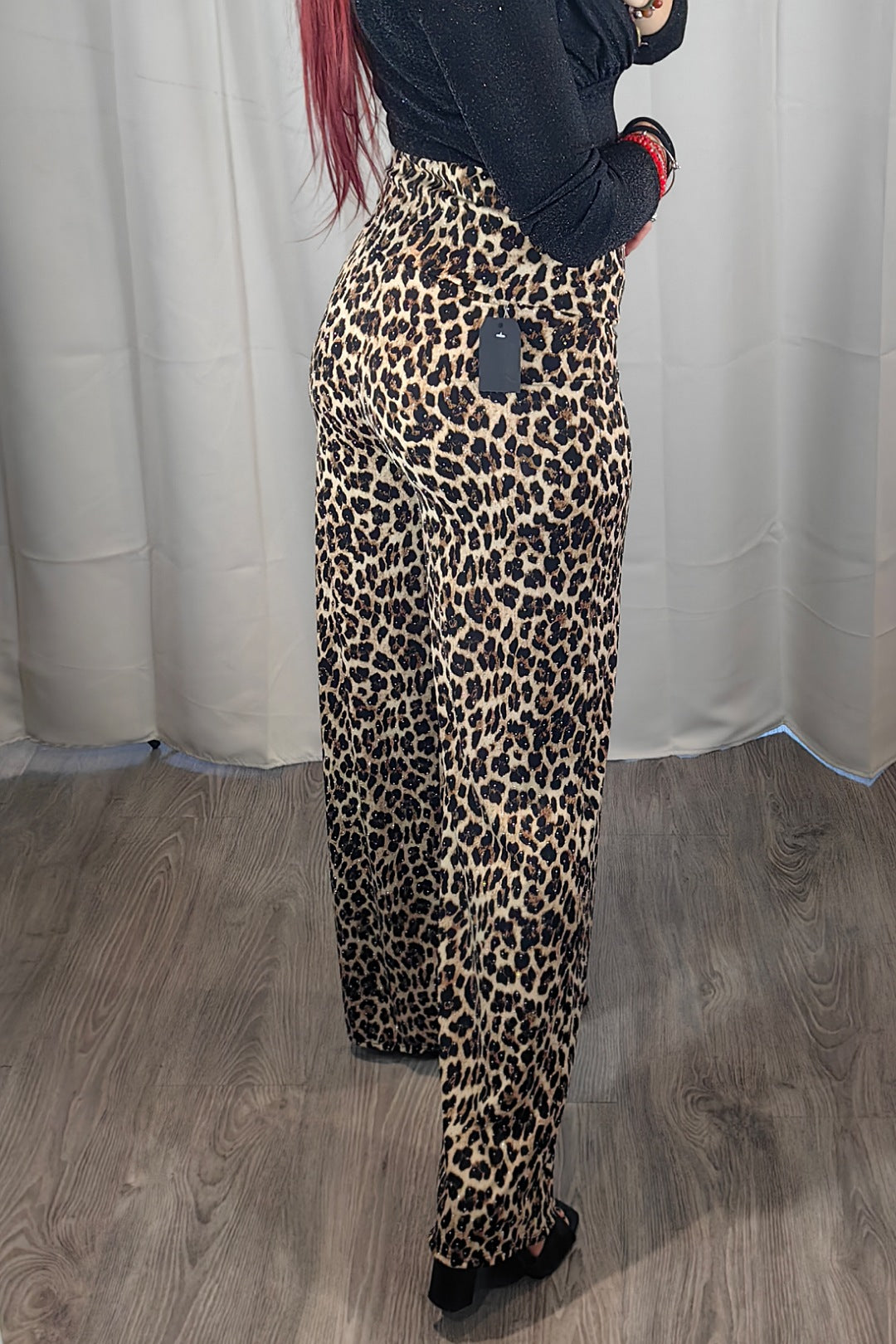 Pantalone Animalier Strass